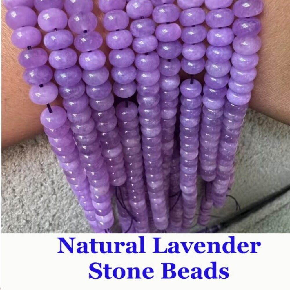 Natural Lavender  Stone Beads 5x8  72 beads